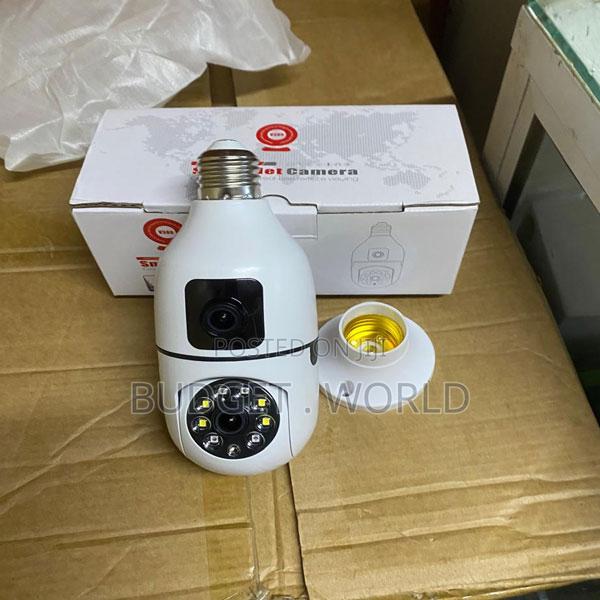 360° Dual Lens Wifi Security Bulb Camera With Mobile App Control