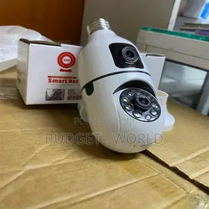 Smart Home Security Dual Lens Bulb Camera With Wide-Angle Monitoring