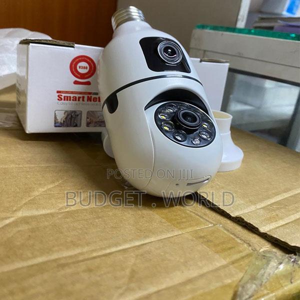 Dual Lens Wireless Ip Bulb Camera With Smartphone Remote Access - main view