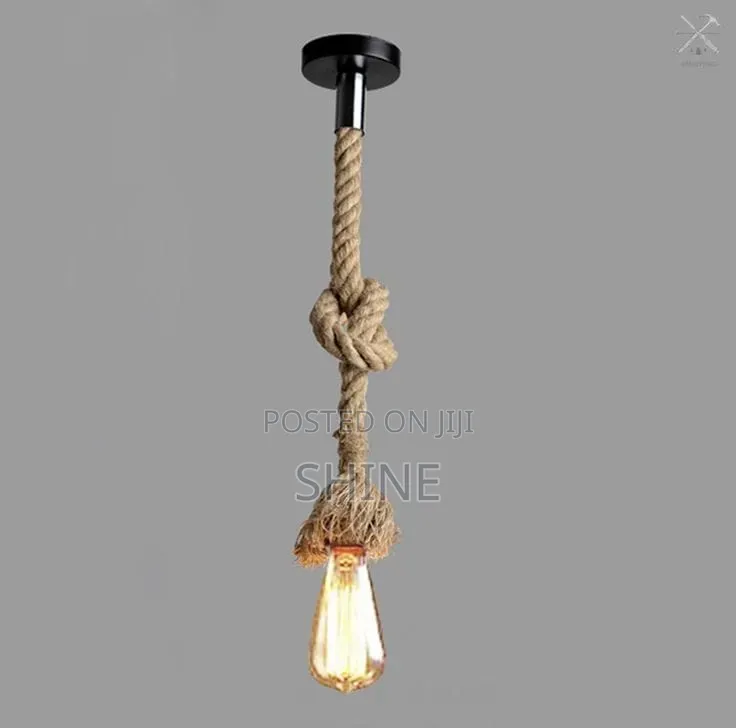 Rustic Hemp Rope Pendant