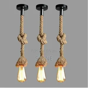 Rustic Hemp Rope Pendant