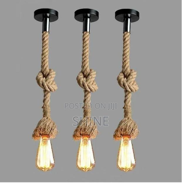 Rustic Hemp Rope Pendant - thumbnail 2