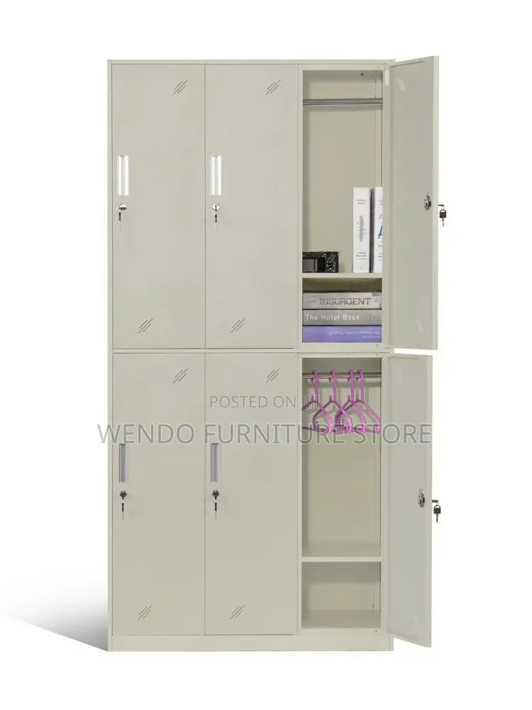 Office Cabinet; Steel Grey White Style Cabinet With 4 Drawers