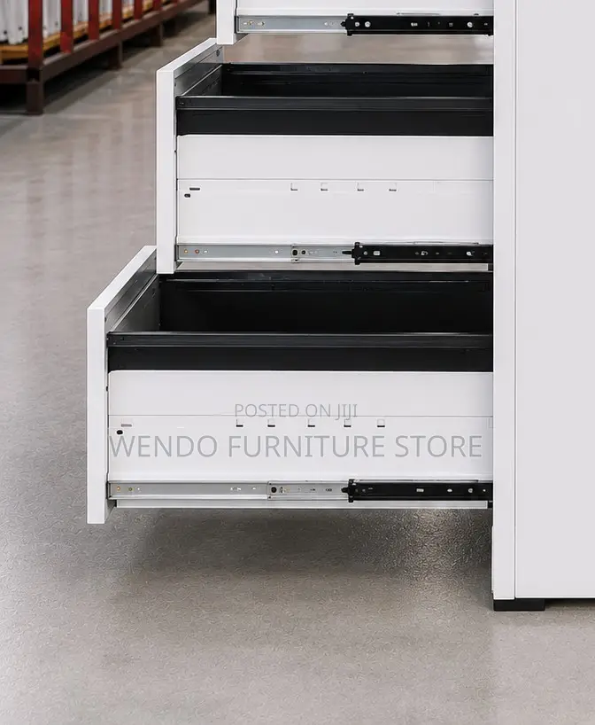 Office Cabinet; Steel Office 4 Drawered Grey Filing Cabinet