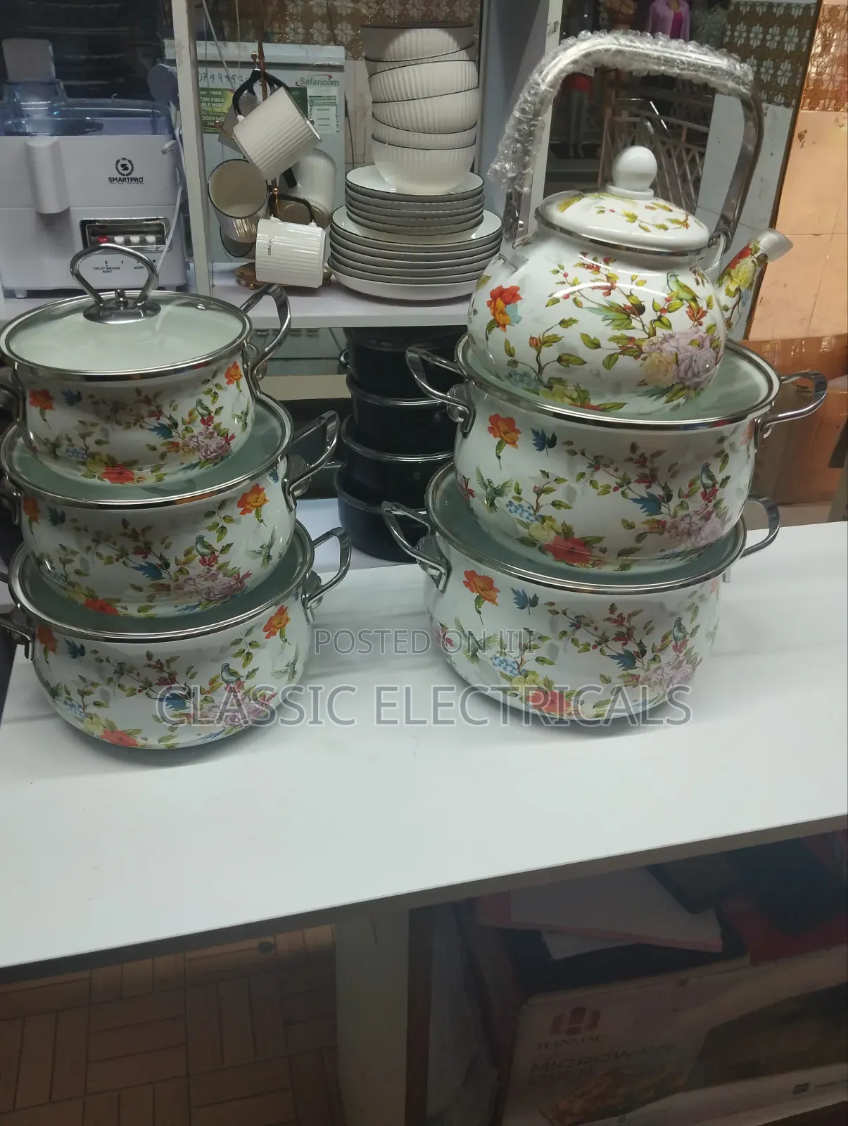 12 PCS Floral Patterned Enamel Set