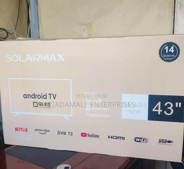 *Solarmax 43" Android Qled Smart Tv 12 Months Warrant