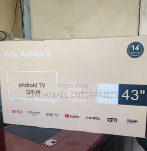*Solarmax 43" Android Qled Smart Tv , Android Frameless Qled