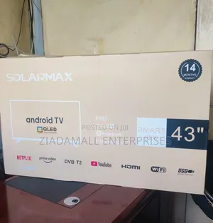 Solarmax 43 Qled Smart Tv , Frameless, Netflix Bluetooth Youtube