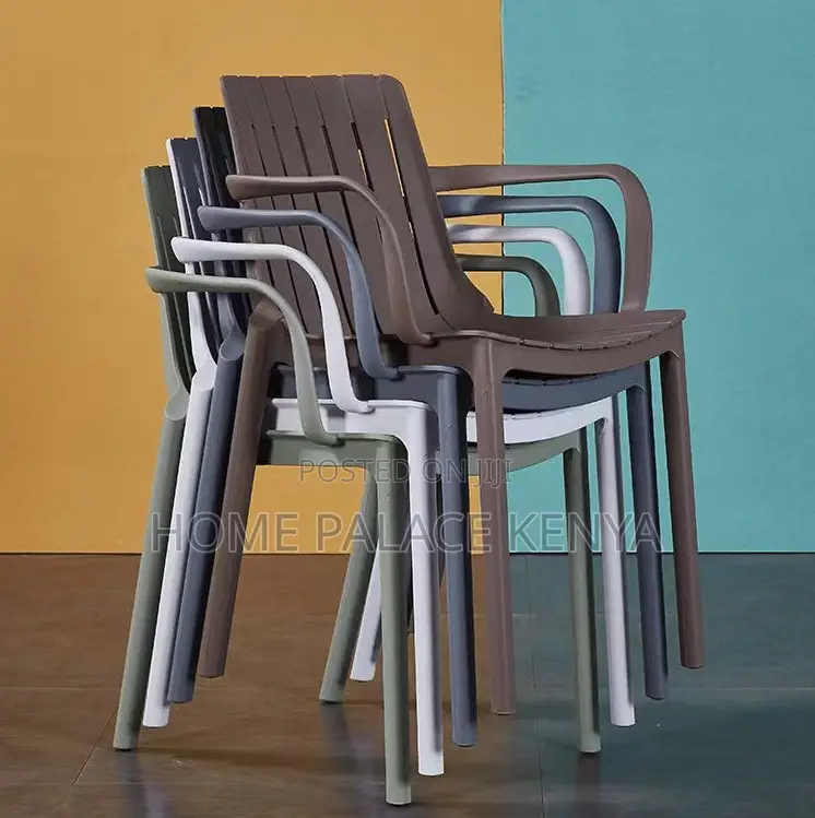 Dining Chair: Durable Stackable Plastic Garden Leisure Chair