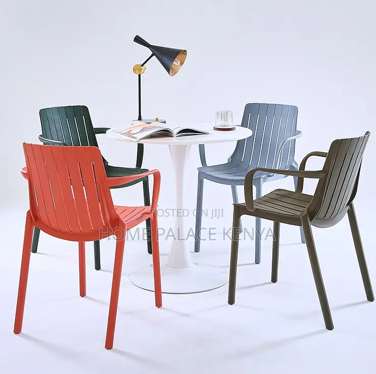 Dining Chair: Durable Stackable Plastic Garden Leisure Chair
