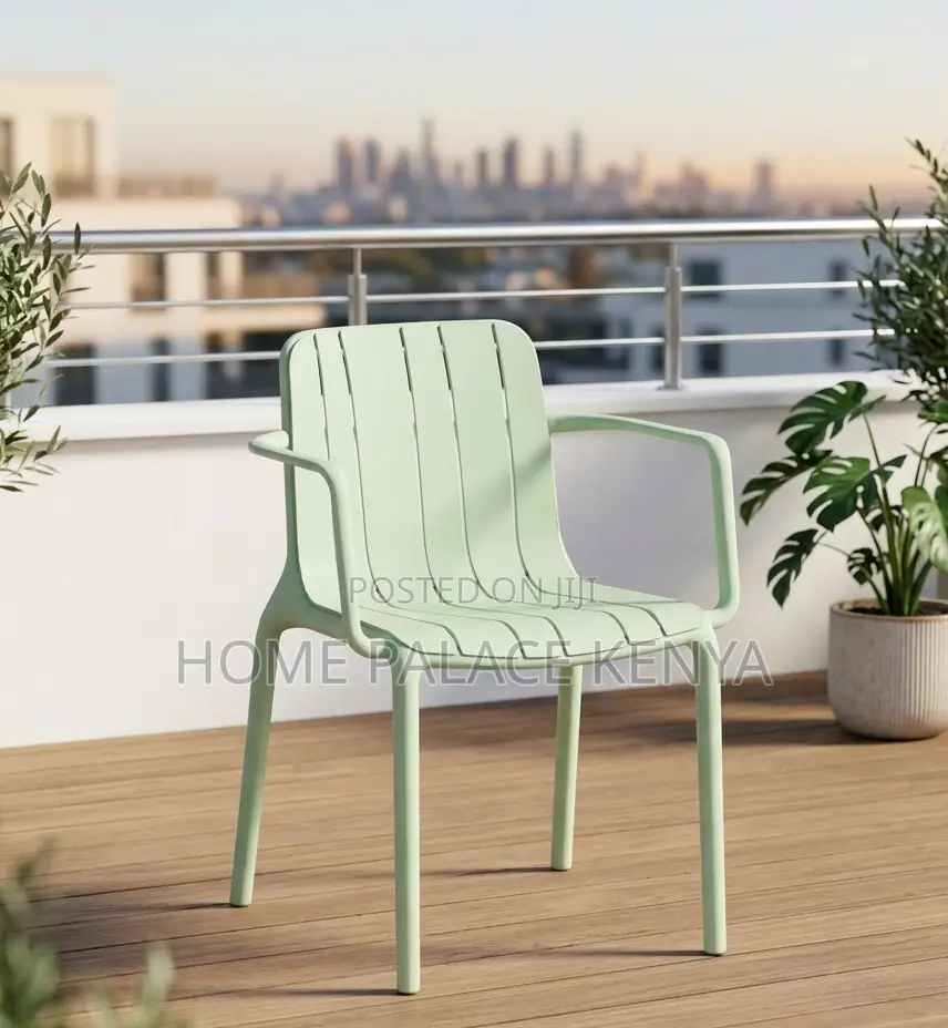 Dining Chair: Durable Stackable Plastic Garden Leisure Chair