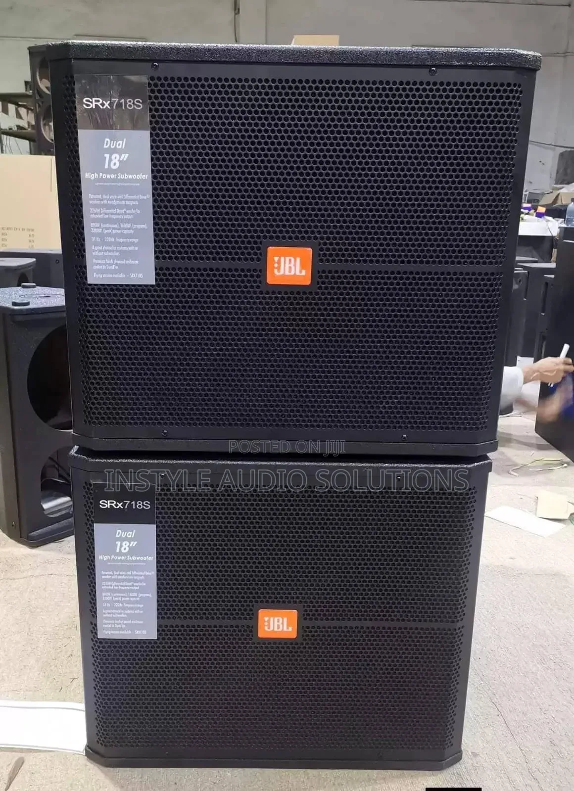 18" JBL Single Bass Professional Powerful Speaker Water Resistant Box