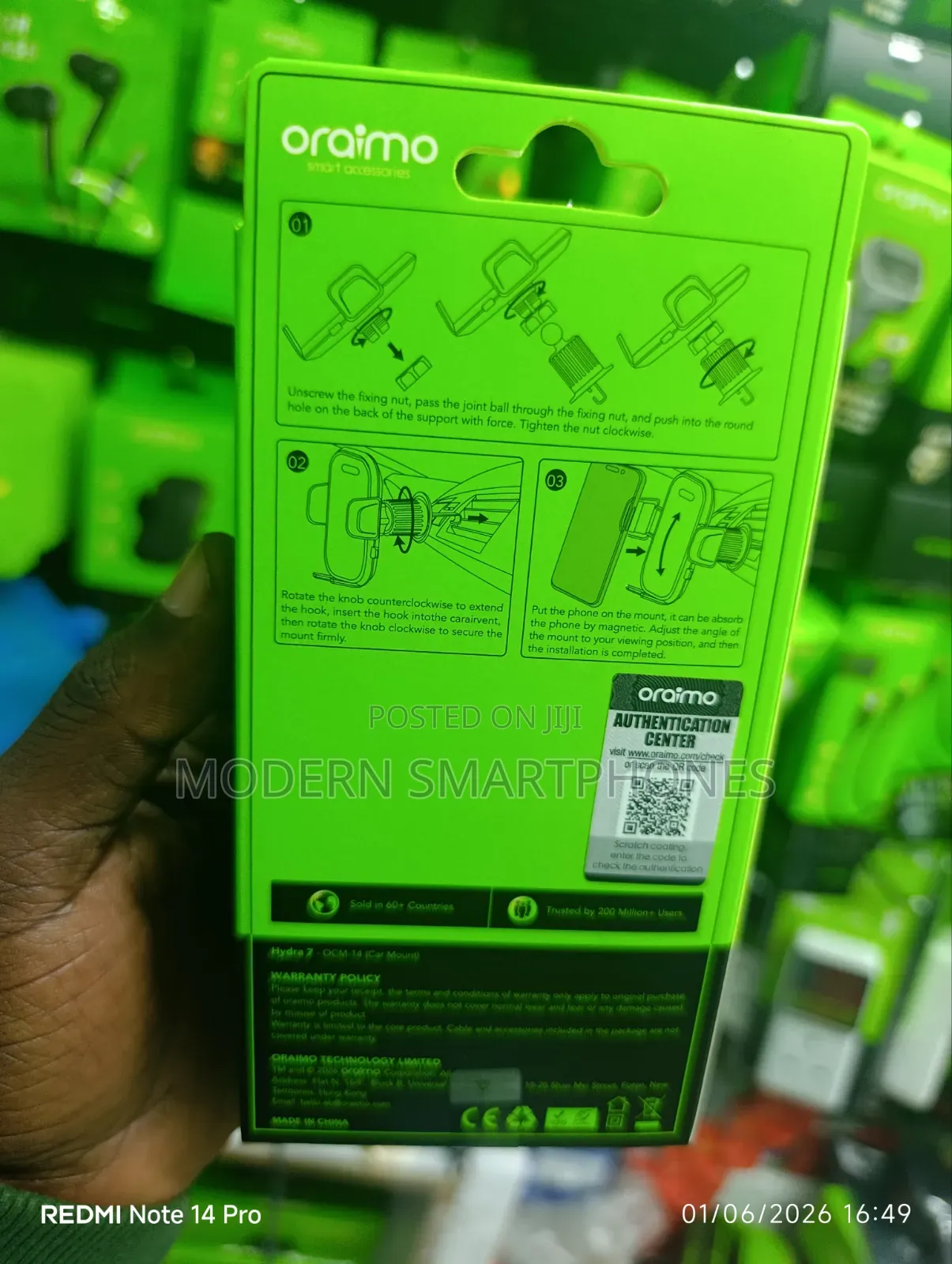 Oraimo Hydra 7 Stable Flexible Car Mount
