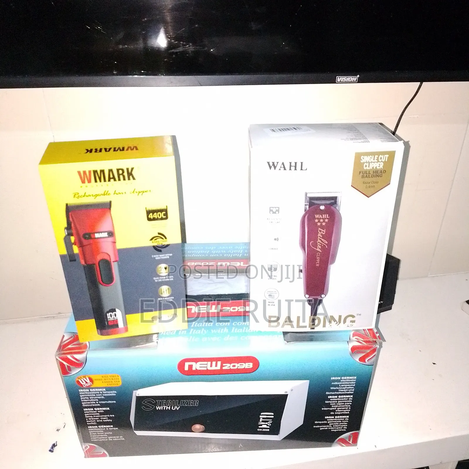Wahl Balding Clippers+Wmark Wireless Clippers+Sterilizer