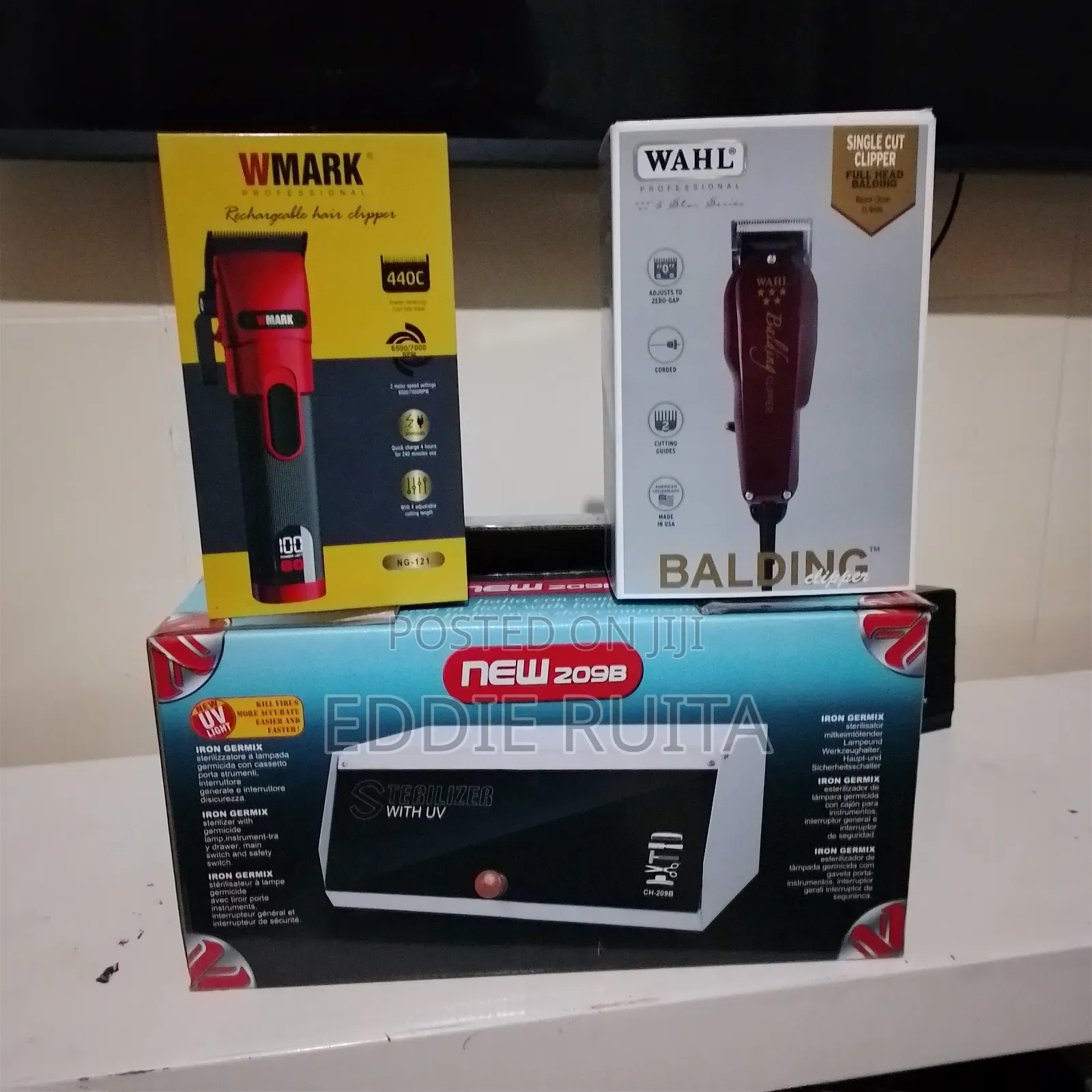 Wahl Balding Clippers+Wmark Wireless Clippers+Sterilizer