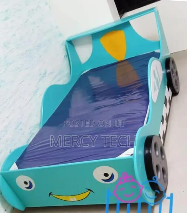 3x6 Kids Baby Cot Bed With Decorated Side Wheels