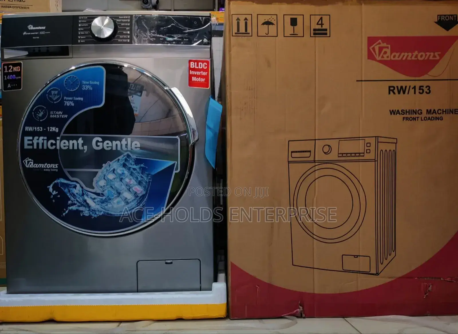 Ramtons Front Load Fully Automatic 12kg Wash Spin 1400rpm - Rw/153