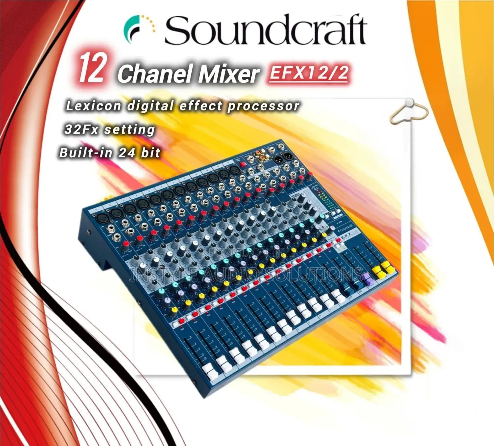 12 Channels Sound Craft Pro Plain Mixer Usb Bluetooth Enabled