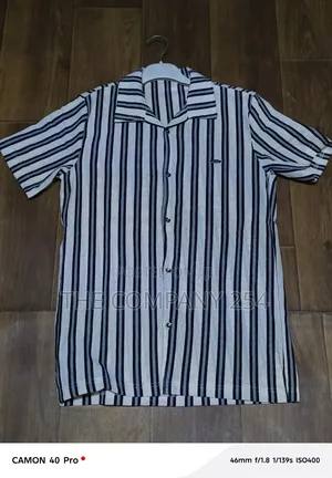 Quality Casual Cuban Stripped Collar Short Sleeved Shorts