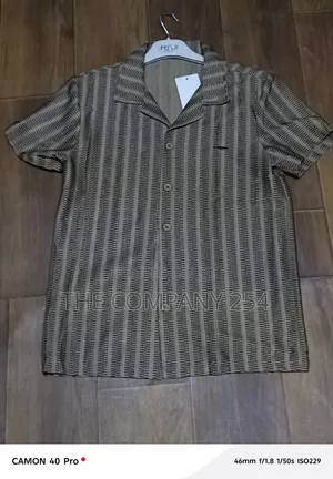 Quality Casual Cuban Stripped Collar Short Sleeved Shorts