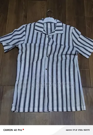 Quality Casual Cuban Stripped Collar Short Sleeved Shorts