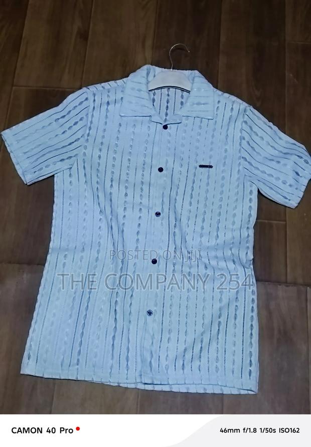 Quality Casual Cuban Stripped Collar Short Sleeved Shorts