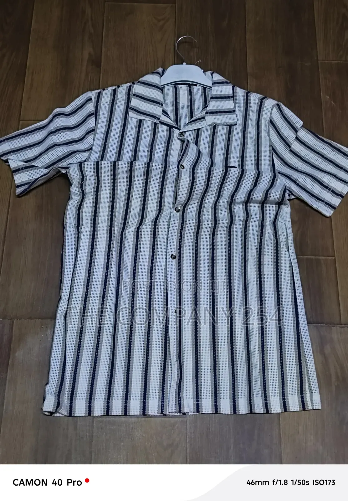 Quality Casual Cuban Stripped Collar Short Sleeved Shorts