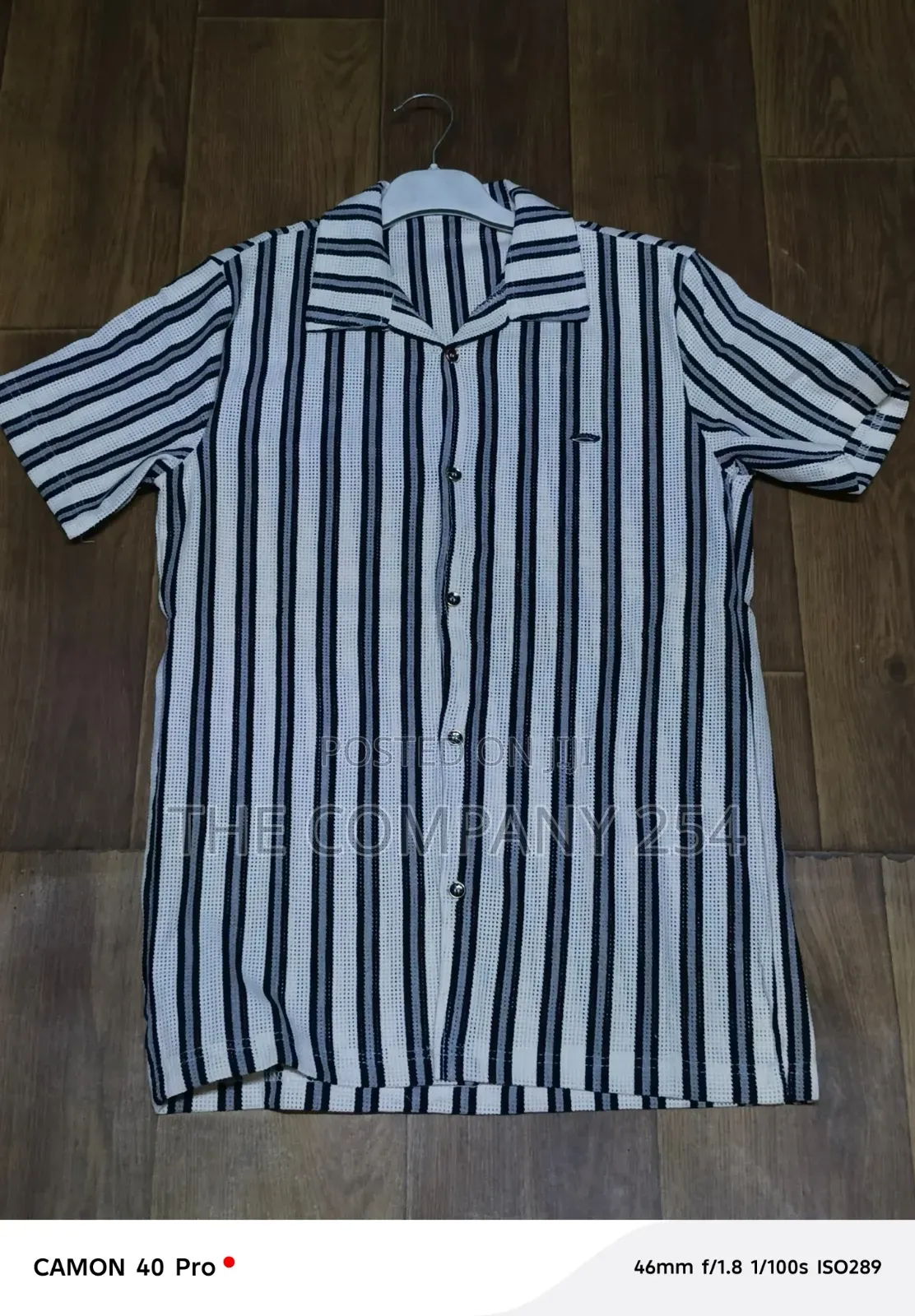 Quality Casual Cuban Stripped Collar Short Sleeved Shorts