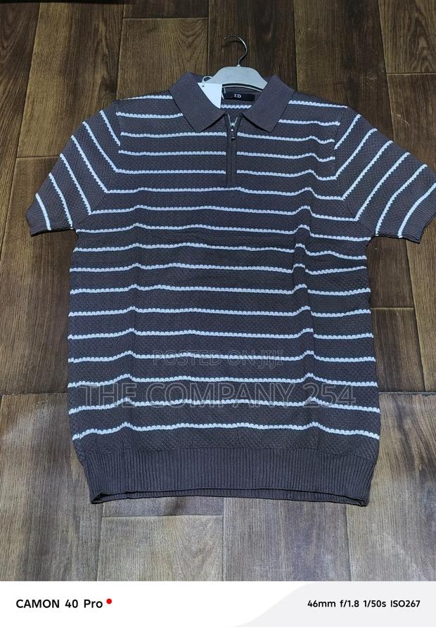 Quality Casual Stripped Collar Knitted Men Shirts Available - thumbnail 3