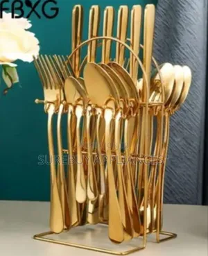 24 Pieces Gold Cutlery Set