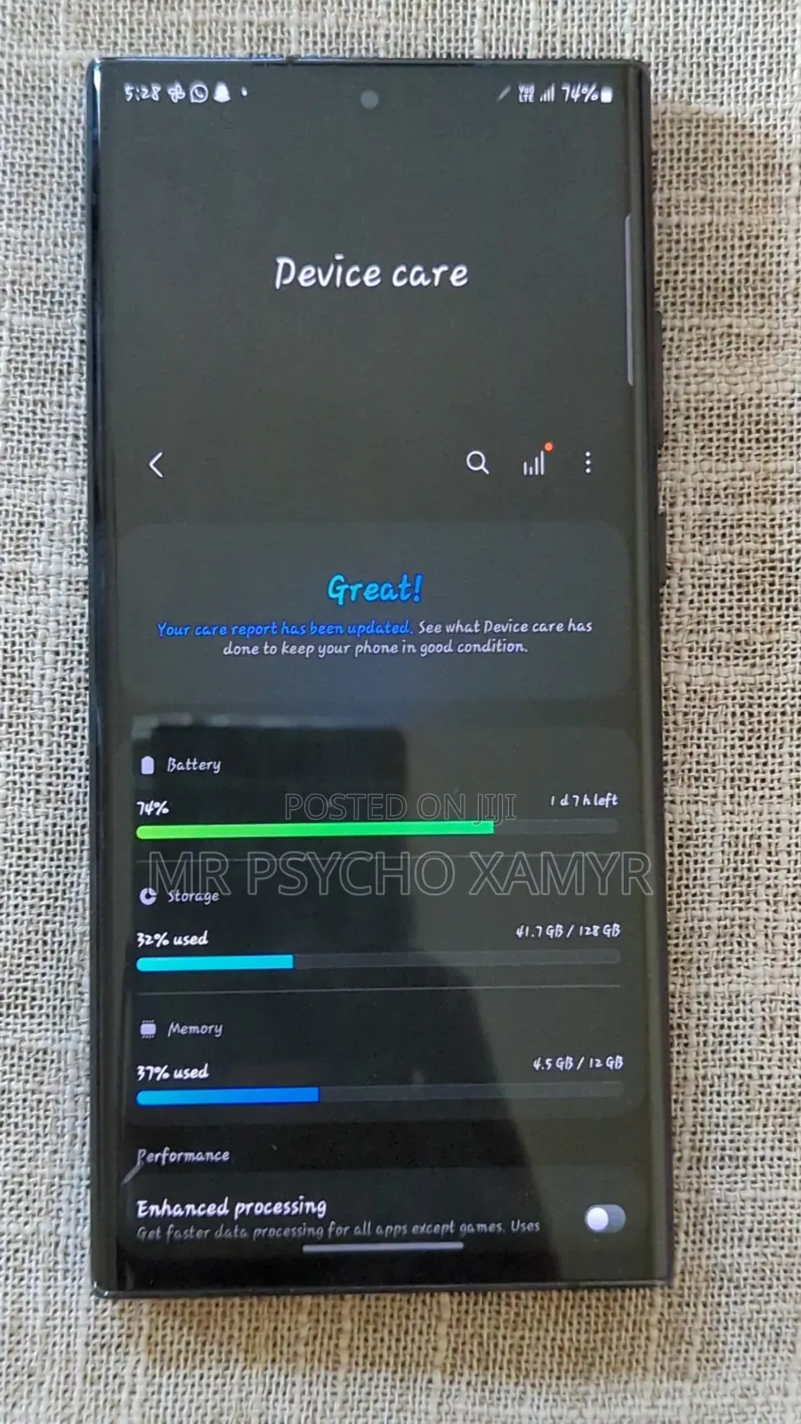Samsung Galaxy Note 20 Ultra 5G 128 GB Black