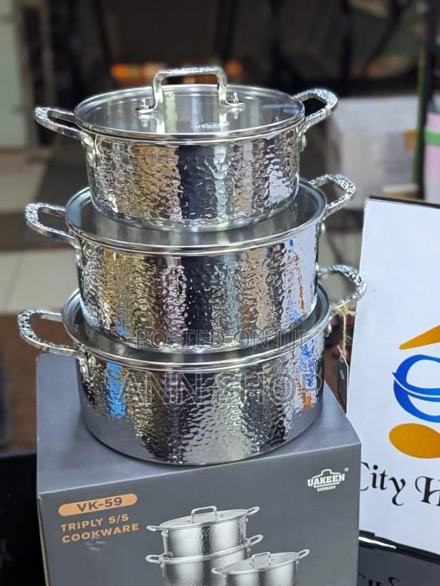 3 Pieces Stainless Sufuria