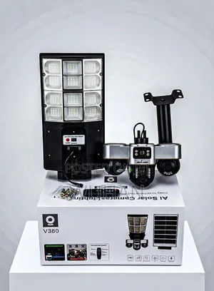 3 Lenses 4g Solar Camera With Integrated Automatic Solar Street Light