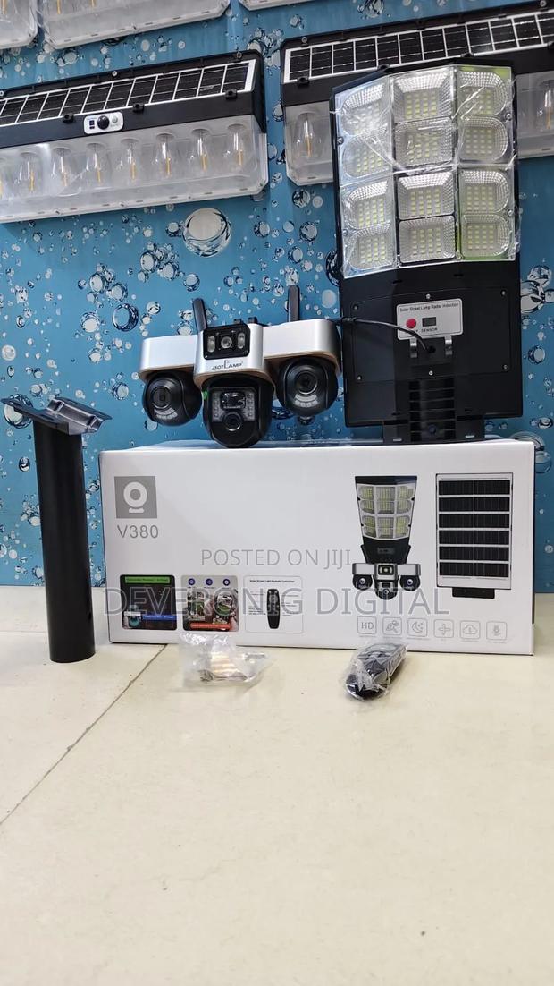 2in1 Solar Street Light With Ai Triple Lens Solar Camera - main view