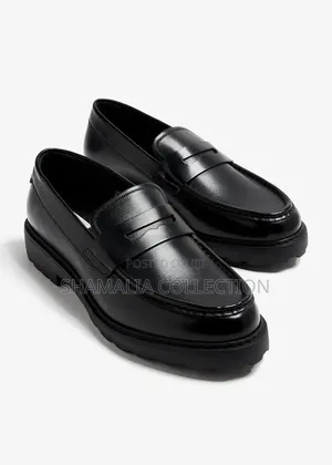 Classic Black Leather Loafers – All Sizes Available