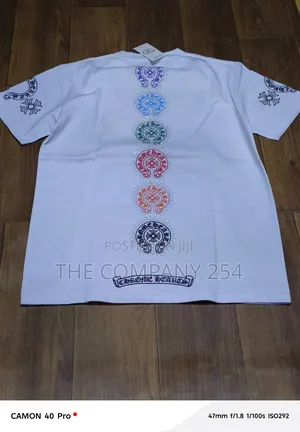 Quality Casual Designer Round Neck Chrome White T Shirts Available