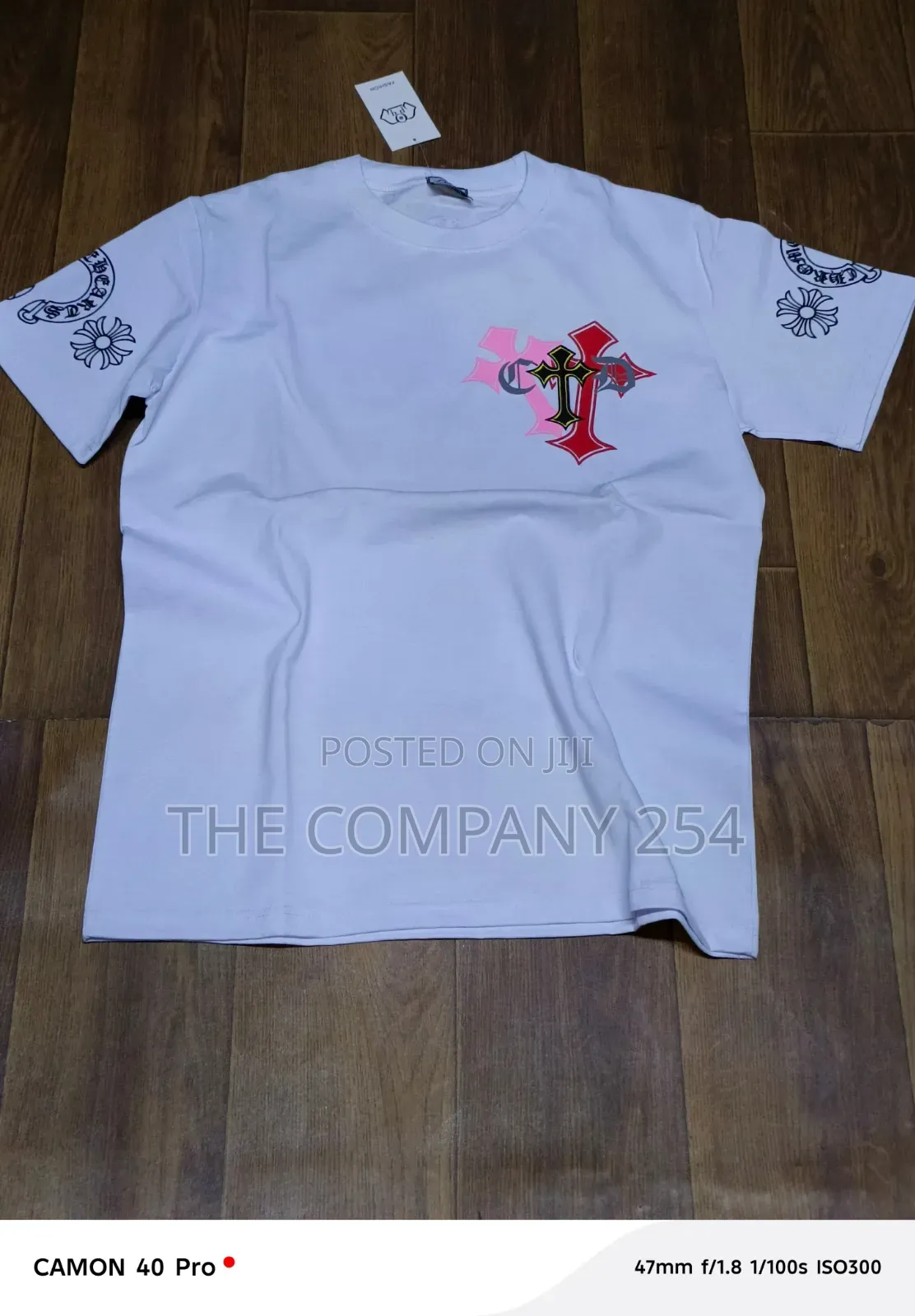 Quality Casual Designer Round Neck Chrome White T Shirts Available