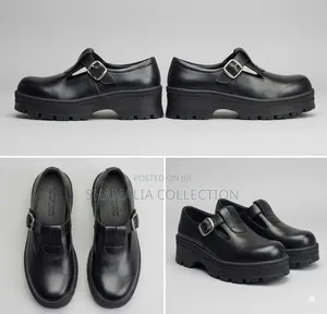 Girls’ Black Leather School Shoes – All Sizes Available