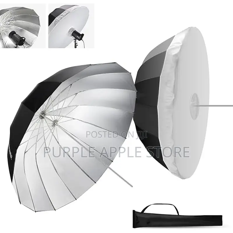 165cm Parabolic Deep Reflective Umbrella White