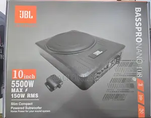 10 Inch Powered Car Subwoofer 5500w Max 150w RMS Slim Under Seat Bass
