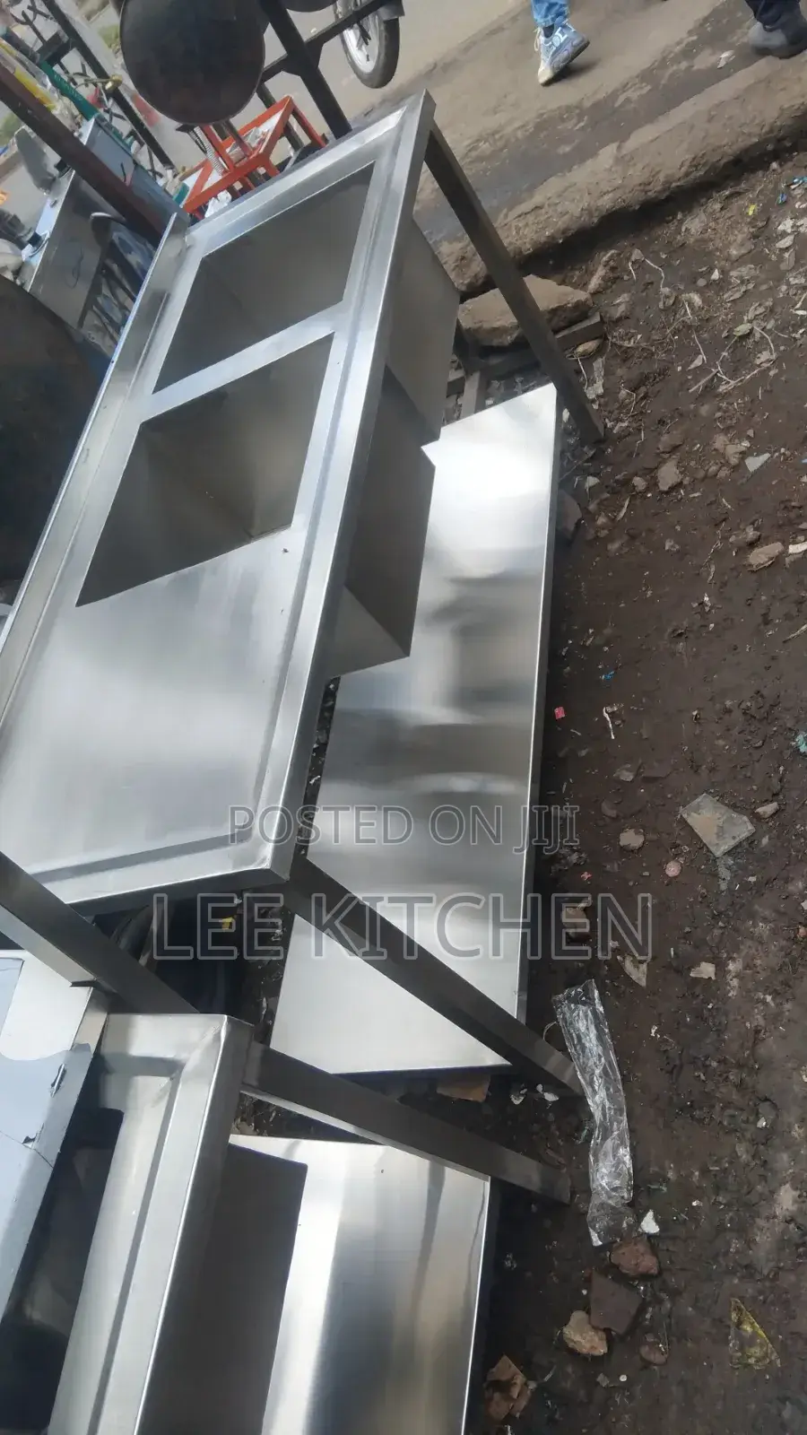 Stainless Steel Double Sink.
