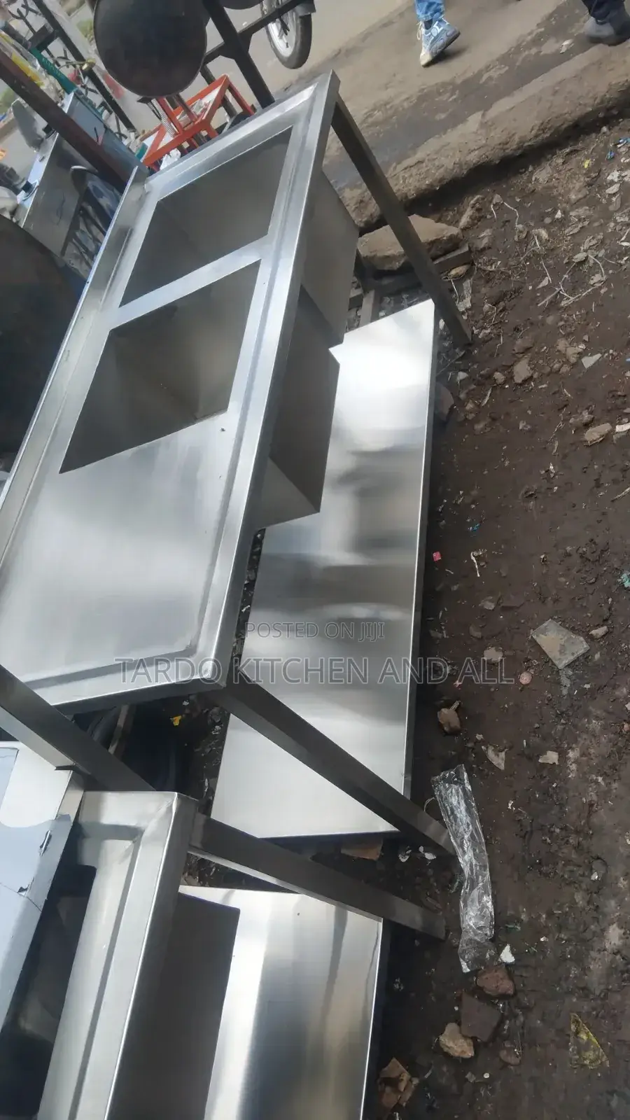 Stainless Steel Double Sink.