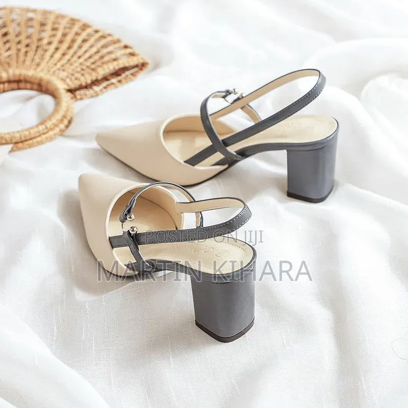 Chunky Slingback Heels (Size 36-41)