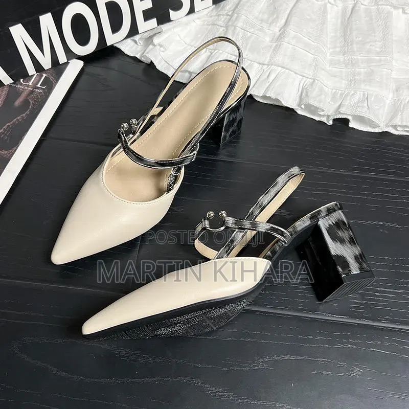 Chunky Slingback Heels (Size 36-41)