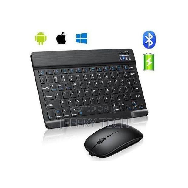 Rechargeable Bluetooth Keyboard and Mouse for iPhones, iPad, Android,