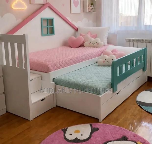 Modern Children Bed With a Double Pullout Option