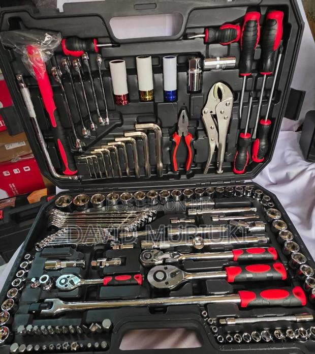 Portable 142+2pcs Tool Kit With Organized Storage Case.