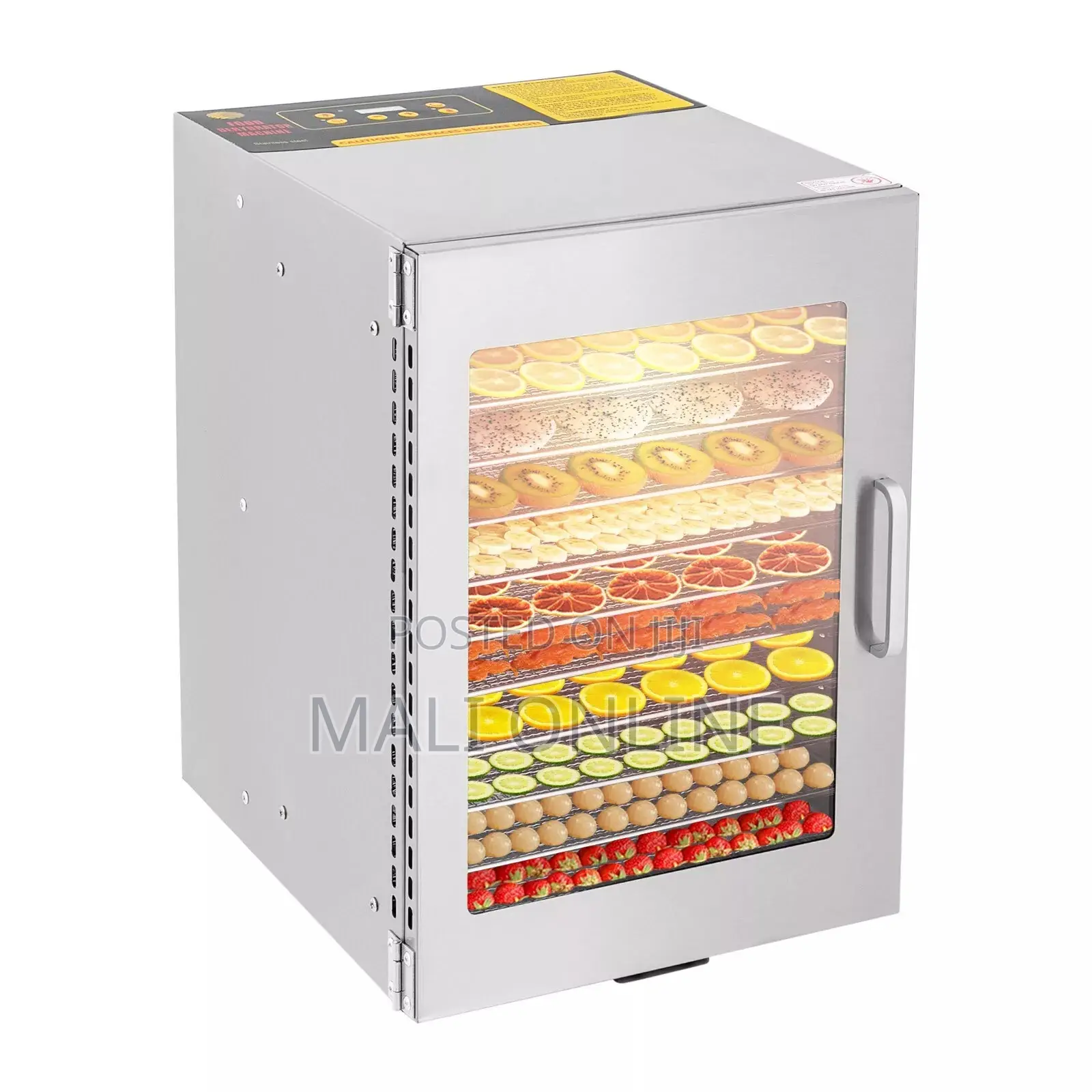 12 Tray Stainless Steel Food Dehydrator 1000w Commercial Fruit Meat