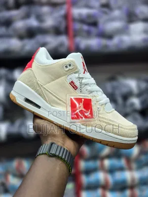 Levi's X Air Jordan 3 Retro "Ecru Denim" Sneakers