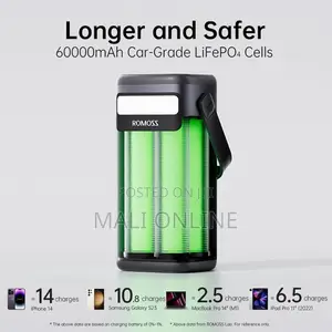 Romoss Pmt60 60000mah 100w Power Bank Lifepo4 Usb C Pd Fast Charging